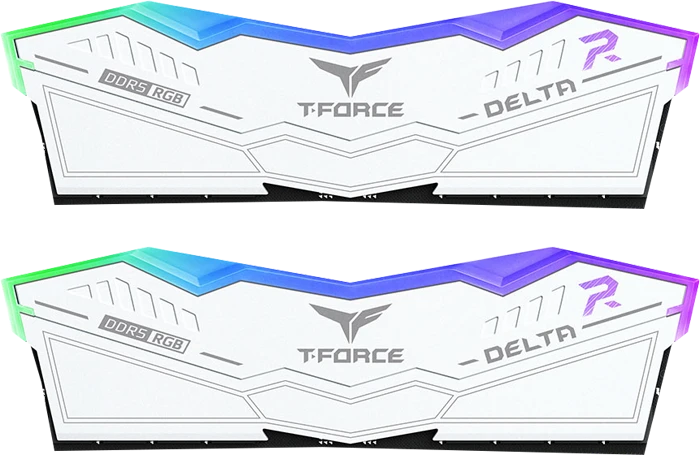 رم کامپیوتر 16 گیگابایت (8GB*2) TEAMGROUP مدل T-FORCE DELTA RGB DDR5 6000MHz CL38