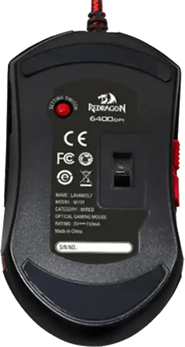 موس سیمی گیمینگ Redragon مدل Lavawolf M701