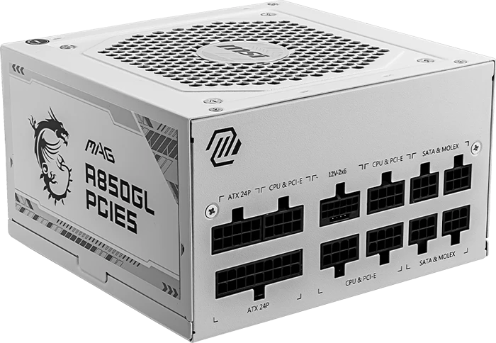 پاور 850 وات MSI مدل MAG A850GL PCIE5 WHITE