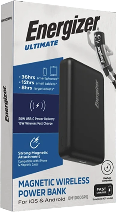 پاور بانک وایرلس 10000 میلی آمپر ساعت ENERGIZER مدل QM10006PQ