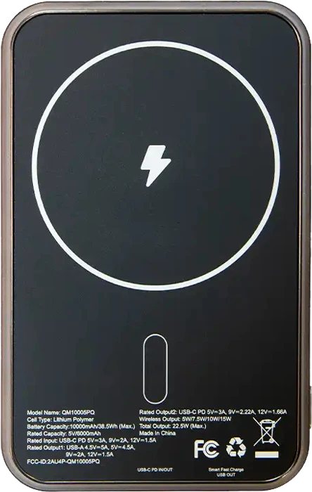 پاور بانک وایرلس 10000 میلی آمپر ساعت ENERGIZER مدل QM10005PQ