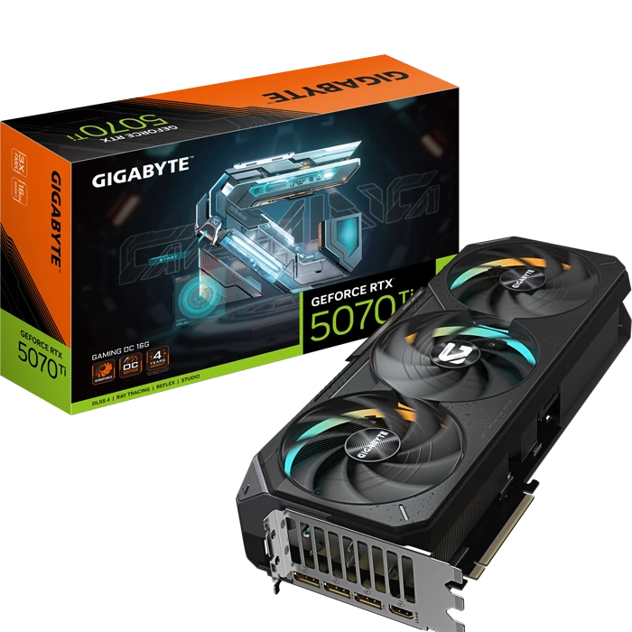 کارت گرافیک GIGABYTE مدل GeForce RTX 5070 Ti GAMING OC 16G