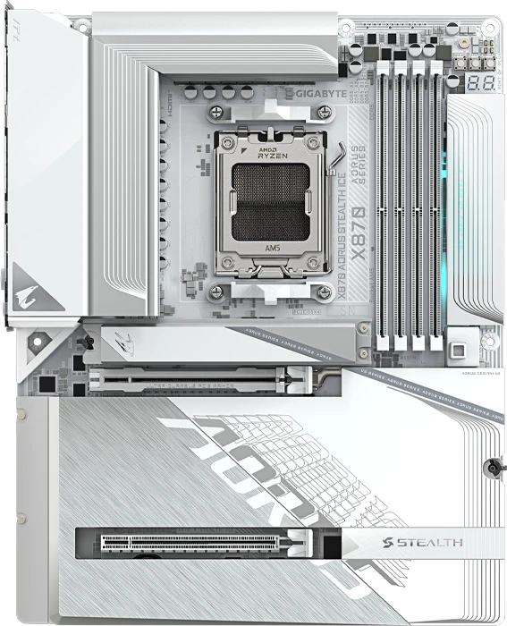 مادربرد GIGABYTE مدل X870 AORUS STEALTH ICE