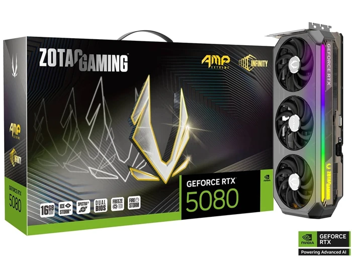 کارت گرافیک گیمینگ ZOTAC مدل GAMING GeForce RTX 5080 AMP Extreme INFINITY