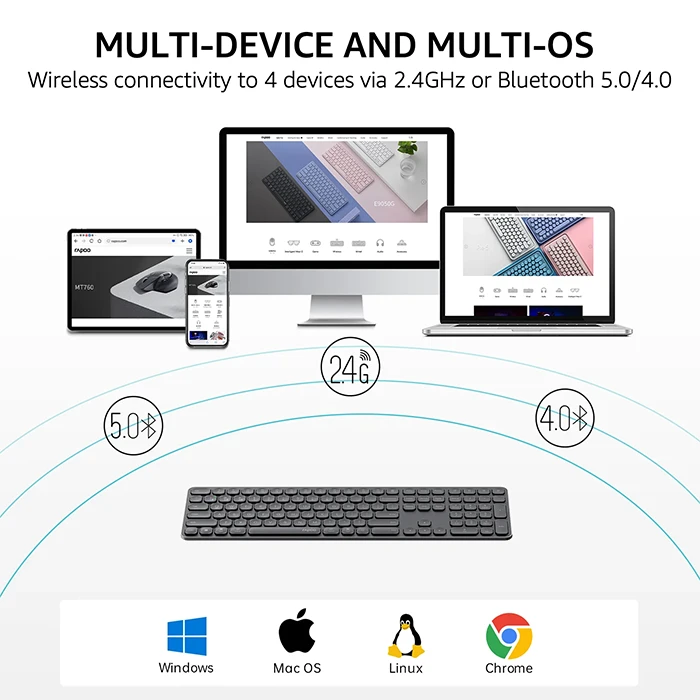 کیبورد بی سیم Rapoo مدل E9550L
