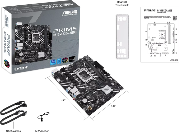 مادربرد Asus مدل PRIME H610M-K DDR4 ARGB