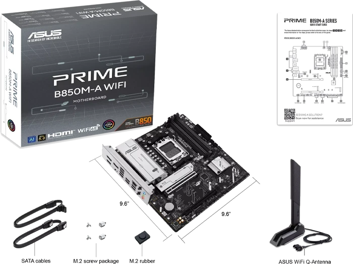 مادربرد Asus مدل PRIME B850M-A WIFI