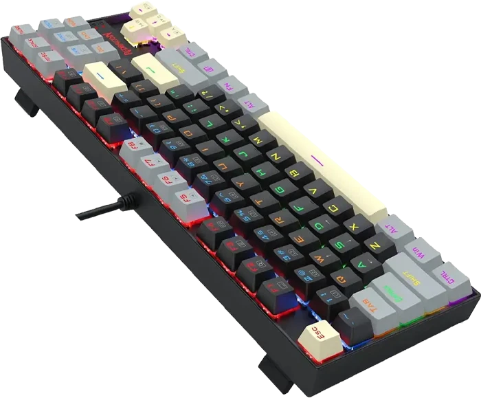 کیبورد مکانیکال گیمینگ سیمی Redragon مدل KUMARA K552 LGY RGB با سويیچ قرمز