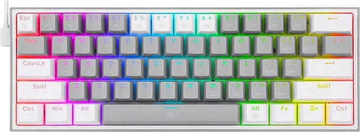 کیبورد سیمی گیمینگ Redragon مدل FIZZ K617 RGB با سوییچ قرمز