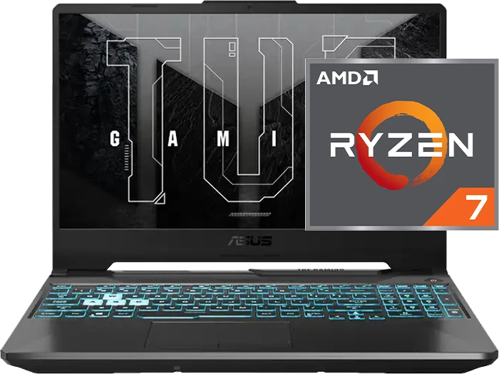 لپ تاپ گیمینگ 15.6 اینچ Asus مدل TUF FA506NCG-HN191 (R7 745SHS-16GB-512GB SSD-RTX 3050-FHD-Backlit)