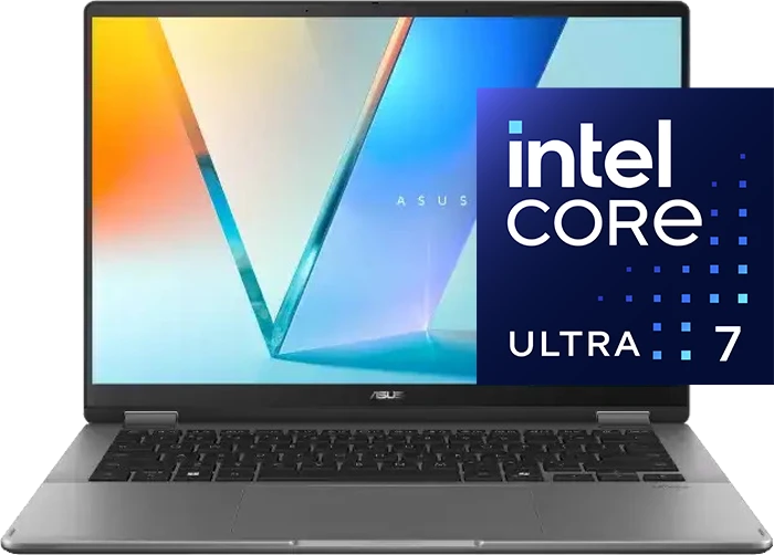 لپ تاپ 14 اینچ ASUS مدل Vivobook Flip 14 TP3407SA-DS74T (Core Ultra 7 256V-16GB-1TB SSD-Intel Arc-WUXGA OLED Touch-Backlit)