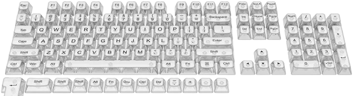 مجموعه کامل کلید کیبورد مکانیکال Redragon مدل A137 Transparent