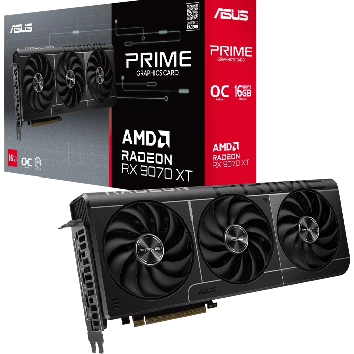 کارت گرافیک Asus مدل Prime Radeon RX 9070 XT OC Edition 16GB GDDR6