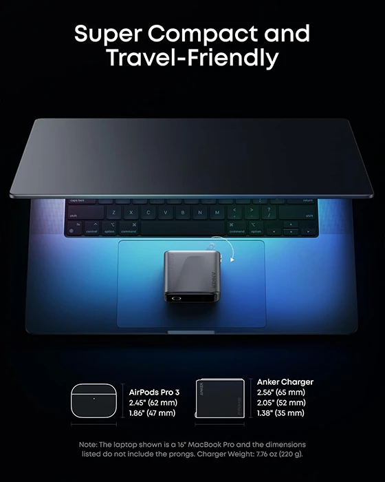 شارژر دیواری 160 وات Anker مدل Prime A2687‌