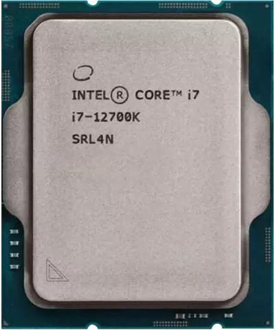 نمای جلو پردازنده  Intel مدل Core i7 12700K