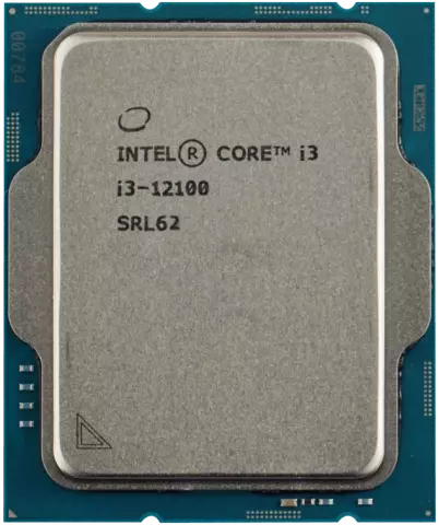 نمای جلو پردازنده  Intel مدل Core i3 12100