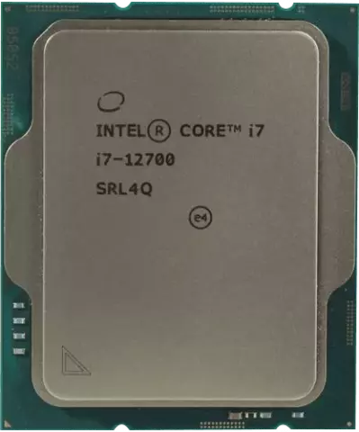 نمای جلو پردازنده  Intel مدل Core i7 12700