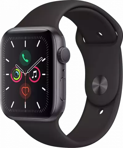 ساعت هوشمند APPLE SERIES 5 مدل 40MM SPACE GRAY ALUMINUM CASE با بند اسپورت مشکی
