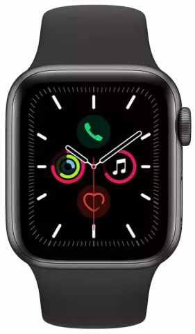 ساعت هوشمند APPLE SERIES 5 مدل 40MM SPACE GRAY ALUMINUM CASE با بند اسپورت مشکی
