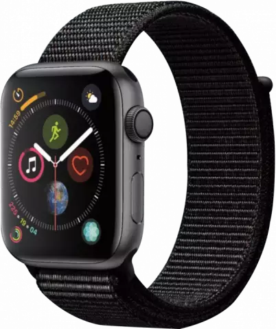ساعت هوشمند APPLE SERIES 4 مدل 44MM SPACE GRAY Aluminum Case با بند اسپورت لوپ مشکی
