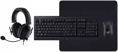باندل کیبورد، موس، موس پد و هدست گیمینگ Razer مدل Power Up Bundle V2