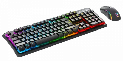 کیبورد و موس سیمی گیمینگ Green مدل GKM605 RGB