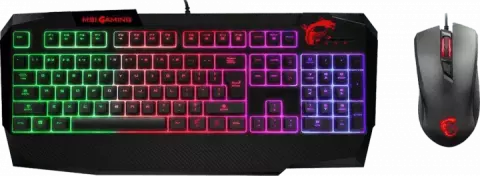 موس MSI مدل GAMING VIGOR GK40 COMBO RGB USB BLACK GREEN KB & MOUSE
