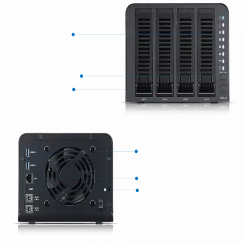 ذخیره ساز تحت شبکه THECUS مدل LINUX N4310