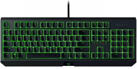 RAZER GAMING BLACKWIDOW ESSENTIAL GREEN SWITCH RZ03-02630100 BLACK ASLI MECHANICAL KB