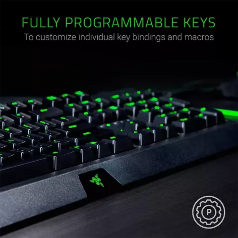 کیبورد سیمی گیمینگ Razer مدل BlackWidow Essential Pro با سوییچ سبز