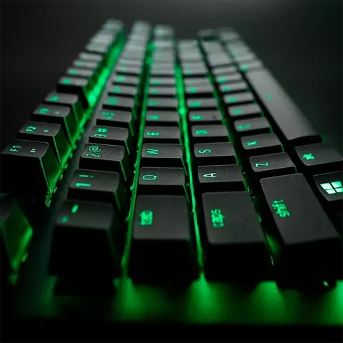 کیبورد سیمی گیمینگ Razer مدل BlackWidow X Tenkeyless با سوییچ‌ سبز