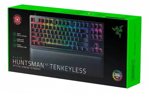 کیبورد سیمی گیمینگ Razer مدل Huntsman V2 Tenkeyless با سوئیچ‌ قرمز