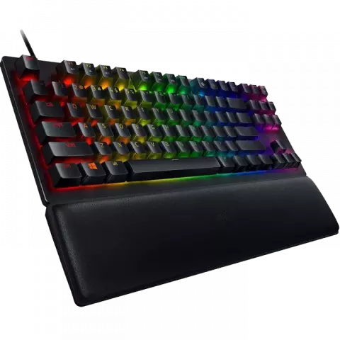 کیبورد سیمی گیمینگ Razer مدل Huntsman V2 Tenkeyless با سوئیچ‌ بنفش