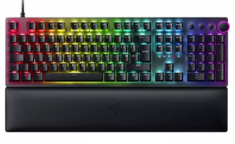 کیبورد سیمی گیمینگ Razer مدل Huntsman V2 با سوییچ بنفش
