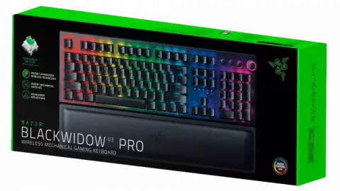 کیبورد بی سیم گیمینگ Razer مدل BlackWidow V3 Pro با سوییچ سبز