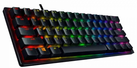 کیبورد گیمینگ سیمی Razer مدل Huntsman Mini با سوییچ بنفش