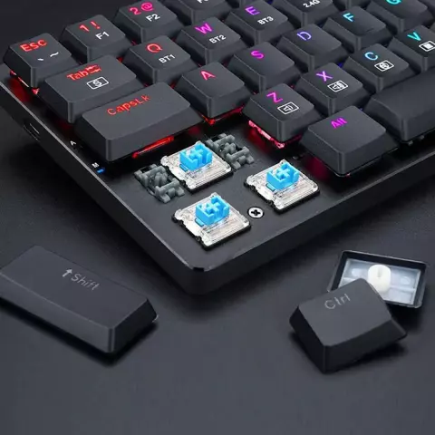 کیبورد بی سیم گیمینگ Redragon مدل ASHE Pro K626P-KBS با سوییچ‌ آبی