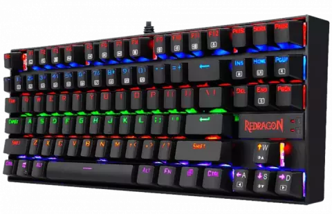 کیبورد سیمی گیمینگ Redragon مدل Kumara Rainbow K552-KR با سوییچ قرمز