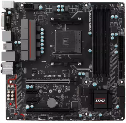 مادربرد MSI DDR4 مدل B350M MORTAR