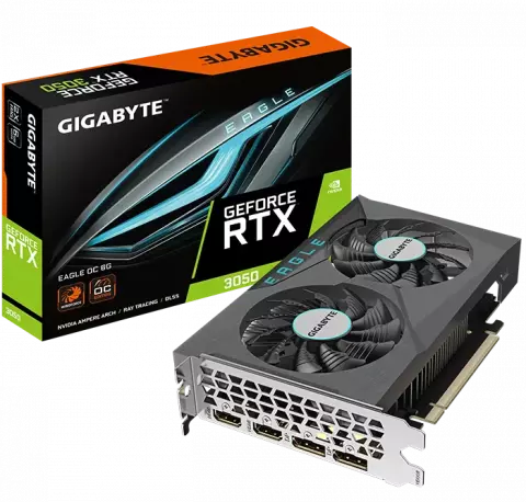 کارت گرافیک  GIGABYTE مدل  GeForce RTX 3050 EAGLE OC 6G