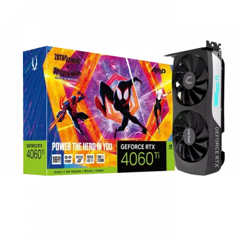 کارت گرافیک Zotac مدل GAMING GEFORCE RTX 4060 Ti 16GB AMP SPIDER-MAN
