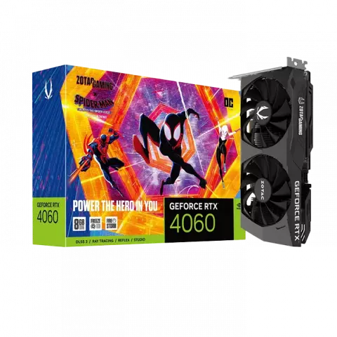 کارت گرافیک Zotac مدل GAMING GeForce RTX 4060 8GB OC SpiderMan