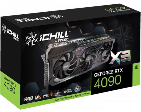 کارت گرافیک INNO3D مدل RTX4090 ICHILL X3