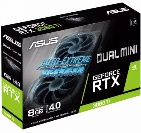 کارت گرافیک ASUS مدل DUAL-RTX3060TI-8G-MINI-V2