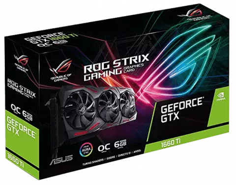 کارت گرافیک ASUS مدل GAMING ROG-STRIX-GTX-1660TI-O6G