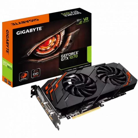 کارت گرافیک 8گیگابایت Gigabyte مدل GTX 1070 WINDFORCE OC