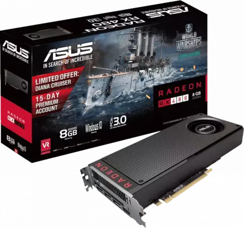 کارت گرافیک 8گیگابایت Asus مدل RX480-8G