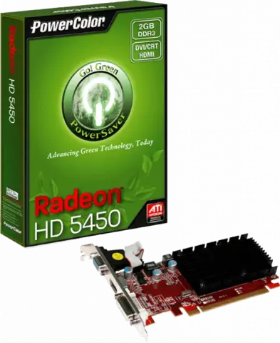 کارت گرافیک 2گیگابایت Powercolor مدل RADEON HD5450 AX5450 2GBK3-SHV2