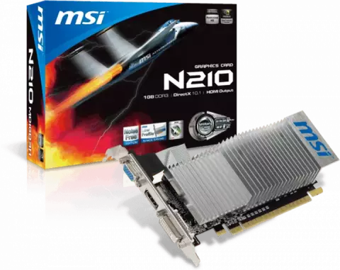 کارت گرافیک 1گیگابایت MSI مدل N210 MD1GD3H/LP