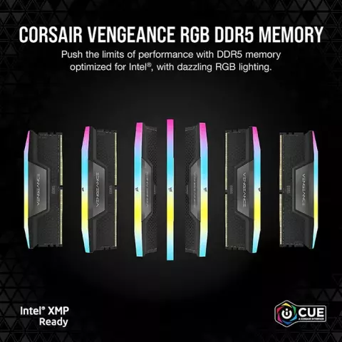 رم دسکتاپ (32GB*2) 64 گیگابایت Corsair مدل VENGEANCE RGB DDR5 6000MHz